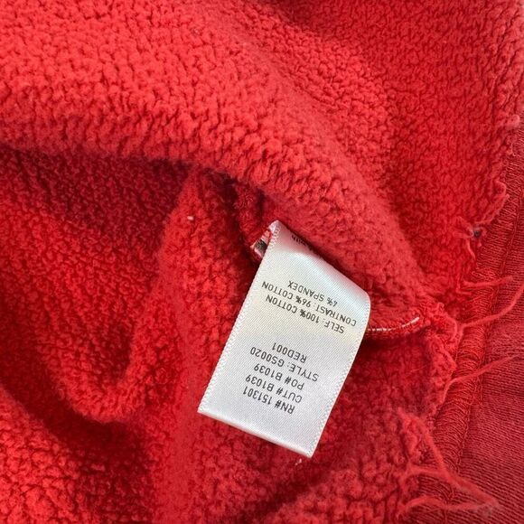 Good American Sweatshirt Womens XL (4) Cropped Chunky Pullover Short Sleeve Red - Picture 8 of 9
